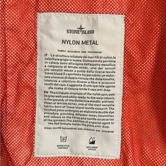 Stone Island Men's Vibrant Red Windbreaker Nylon Metal - Picture 5 of 6